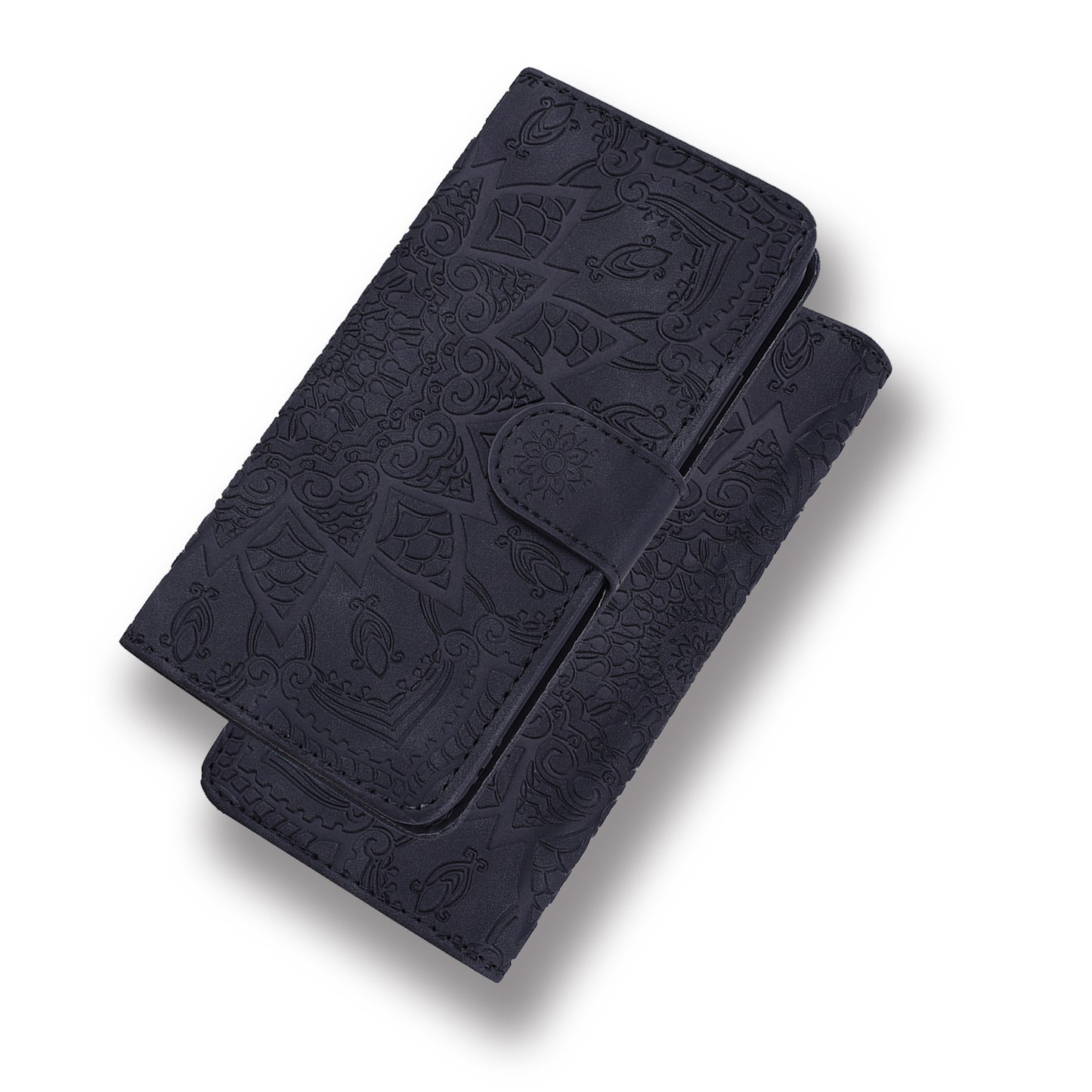 Imprint Flower Leather Wallet Case for iPhone XS/X 5.8 inch