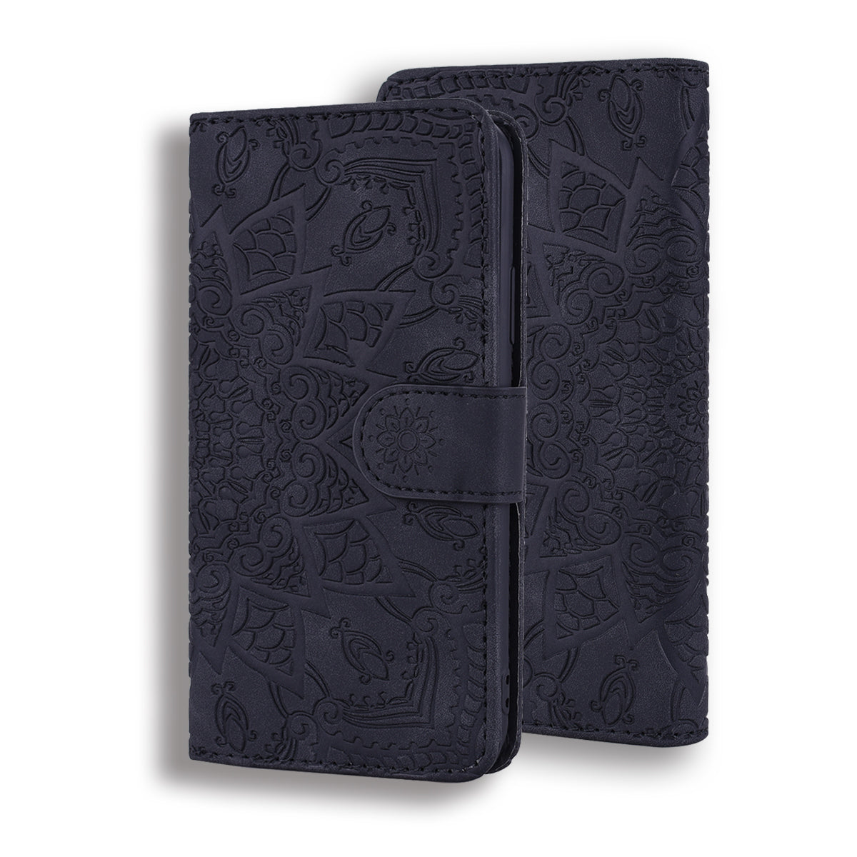 Imprint Flower Leather Wallet Case for iPhone XS/X 5.8 inch