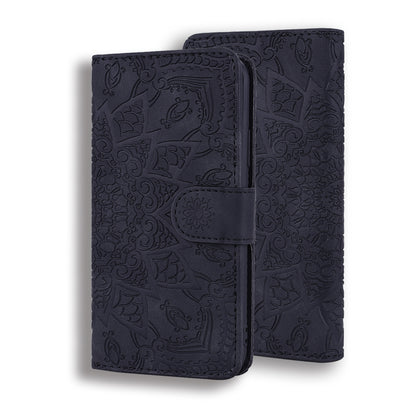 Imprint Flower Leather Wallet Case for iPhone XS/X 5.8 inch