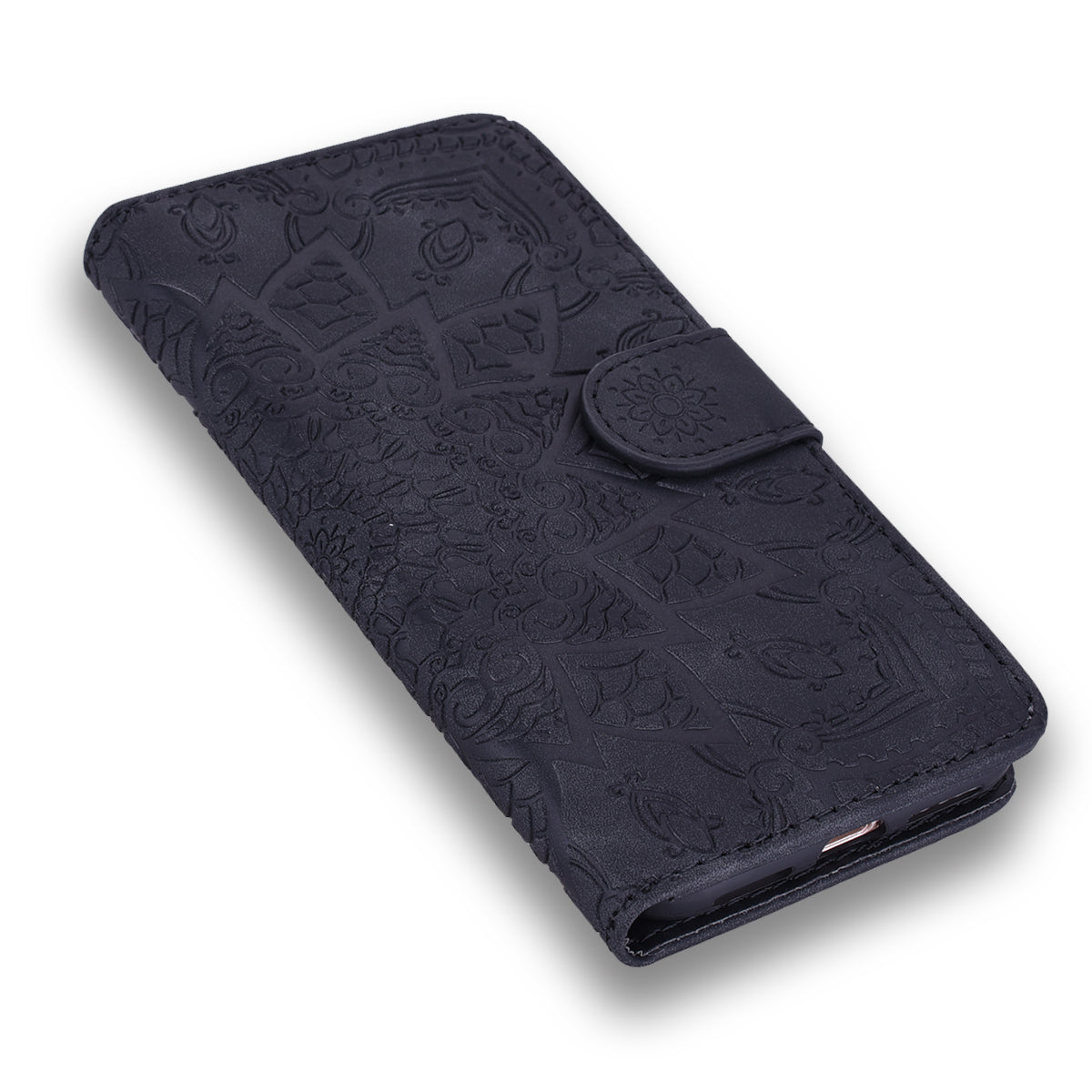 Imprint Flower Leather Wallet Case for iPhone XS/X 5.8 inch