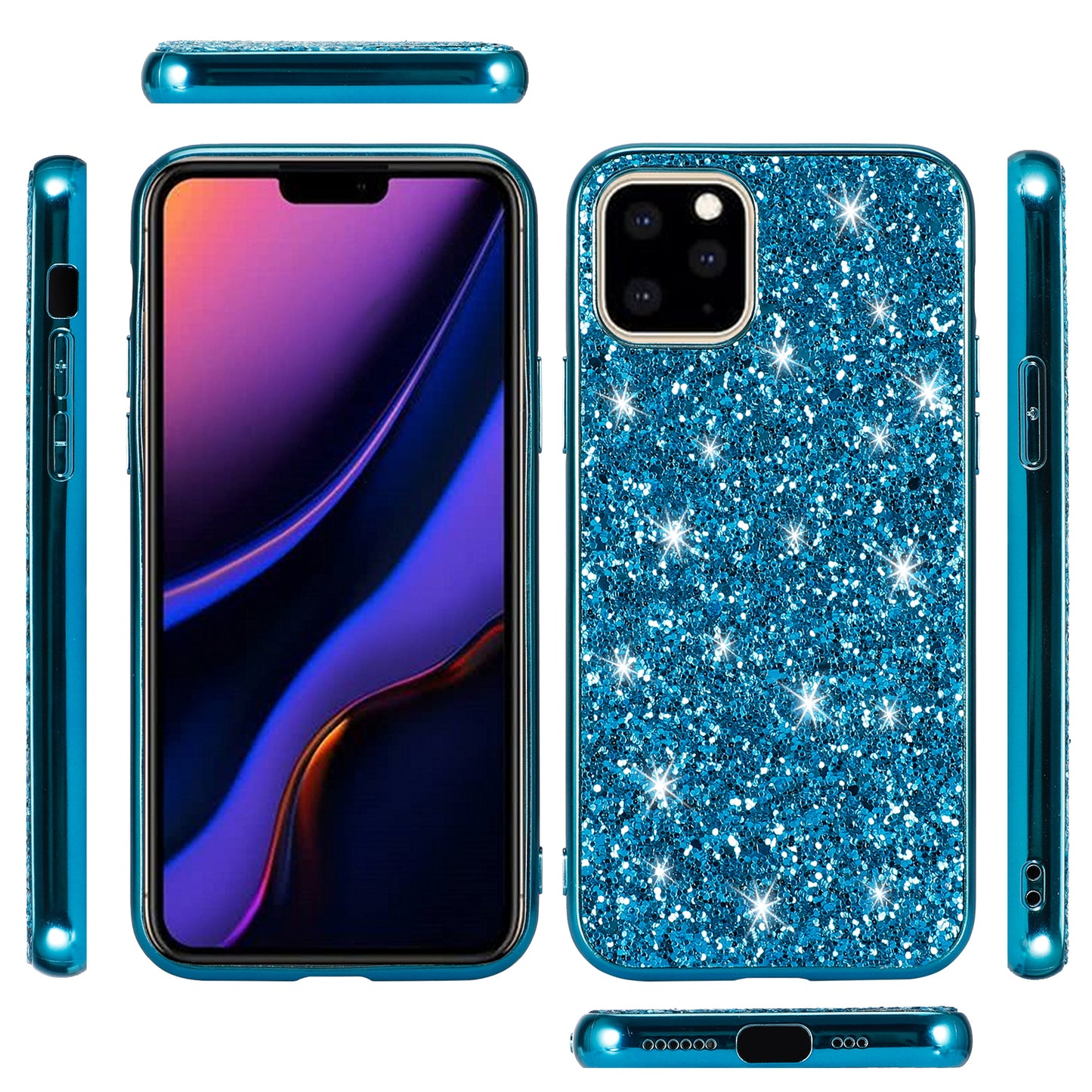 Glittering Sequins Electroplating TPU+PC Phone Shell for iPhone 11 Pro Max 6.5 inch (2019)