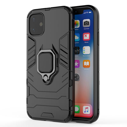 PC + TPU Combo Finger Ring Kickstand Cell Phone Cover Case for iPhone 11 6.1 inch (2019)