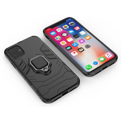 PC + TPU Combo Finger Ring Kickstand Cell Phone Cover Case for iPhone 11 6.1 inch (2019)