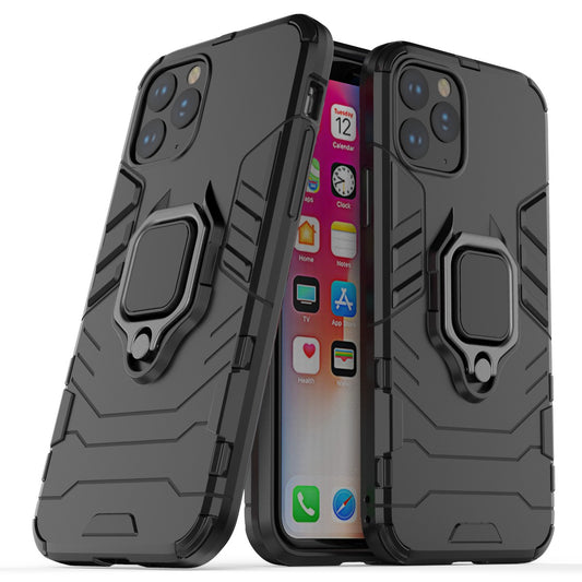 Phone Cover for iPhone 11 Pro 5.8 inch (2019) Finger Ring Kickstand PC + TPU Hybrid Case