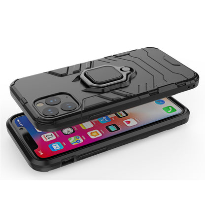 Phone Cover for iPhone 11 Pro 5.8 inch (2019) Finger Ring Kickstand PC + TPU Hybrid Case