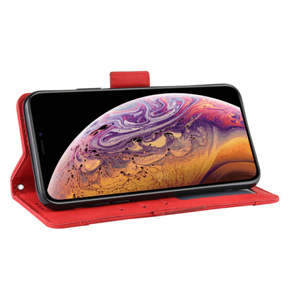 Leather Wallet Stand Phone Cover Case with Multiple Card Slots for iPhone X / XS 5.8 inch