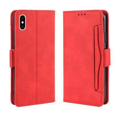 Leather Wallet Stand Phone Cover Case with Multiple Card Slots for iPhone X / XS 5.8 inch