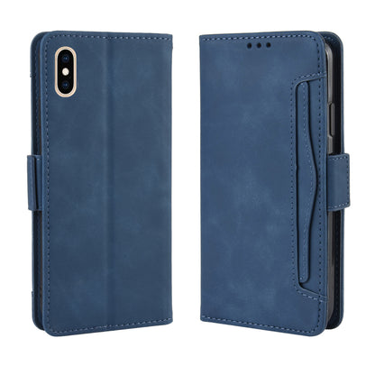 Leather Wallet Stand Phone Cover Case with Multiple Card Slots for iPhone X / XS 5.8 inch