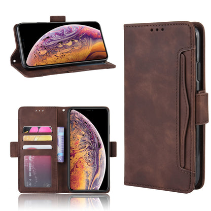 Leather Wallet Stand Phone Cover Case with Multiple Card Slots for iPhone X / XS 5.8 inch