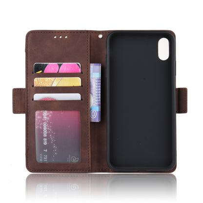 Leather Wallet Stand Phone Cover Case with Multiple Card Slots for iPhone X / XS 5.8 inch