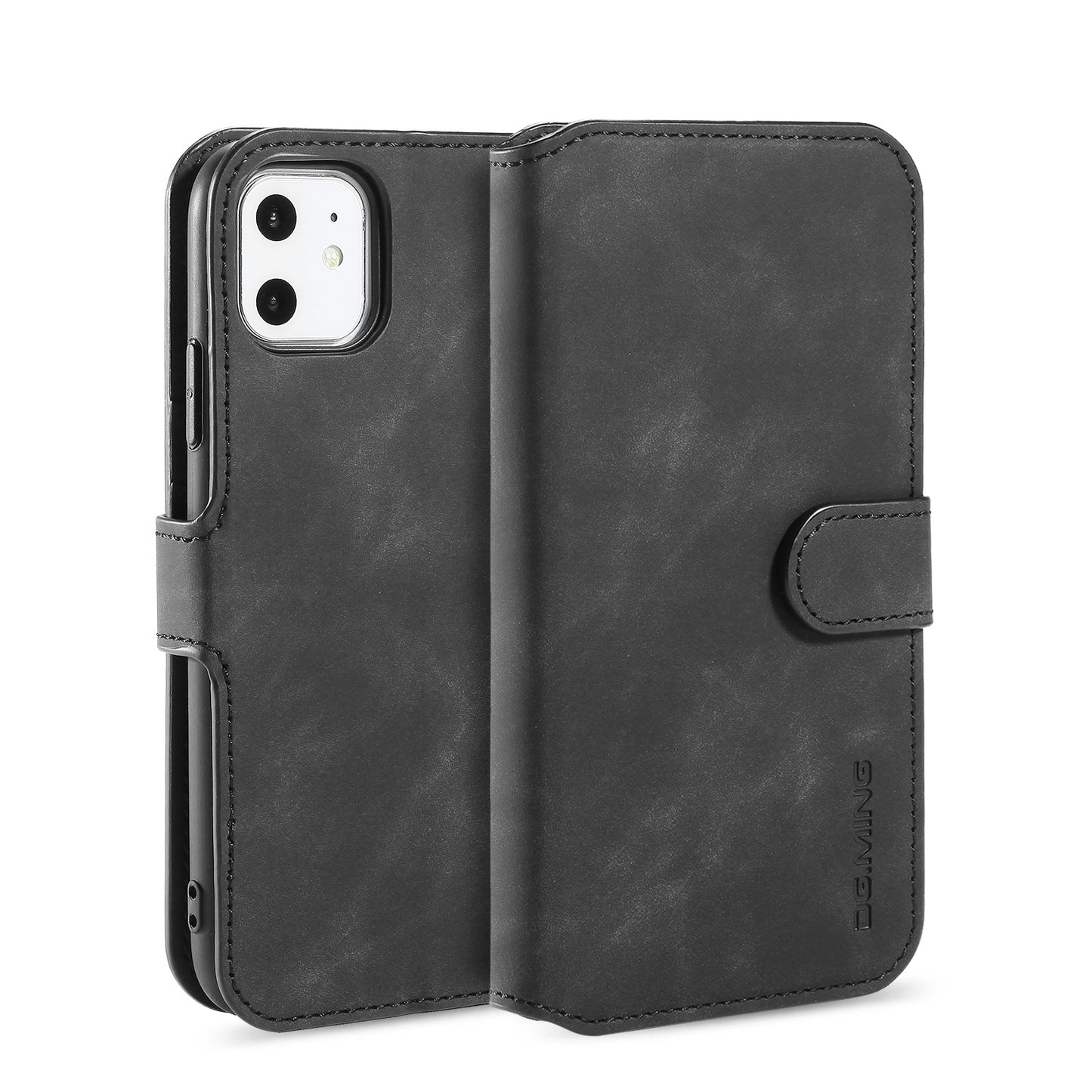 DG.MING Retro Style Wallet Leather Stand Case for iPhone 11 6.1-inch (2019)