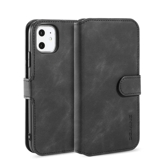 DG.MING Retro Style Wallet Leather Stand Case for iPhone 11 6.1-inch (2019)