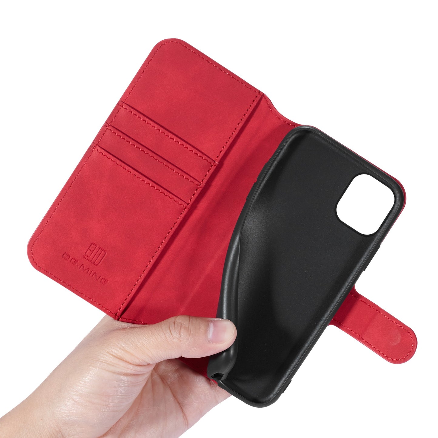 DG.MING Retro Style Wallet Leather Stand Case for iPhone 11 6.1-inch (2019)
