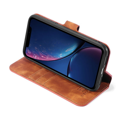 DG.MING Retro Style Wallet Leather Stand Case for iPhone 11 6.1-inch (2019)