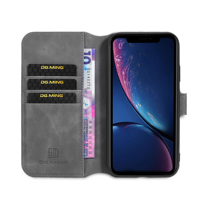 DG.MING Retro Style Wallet Leather Stand Case for iPhone 11 6.1-inch (2019)
