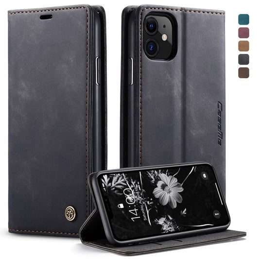 CASEME 013 Series Auto-absorbed Flip Leather Wallet Case for iPhone 11 6.1 inch (2019)