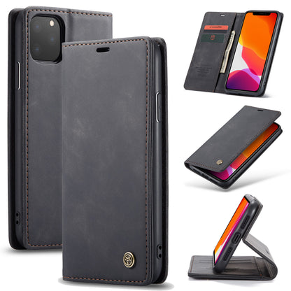CASEME 013 Series Auto-absorbed Flip Leather Wallet Case for iPhone 11 Pro Max 6.5 inch (2019)