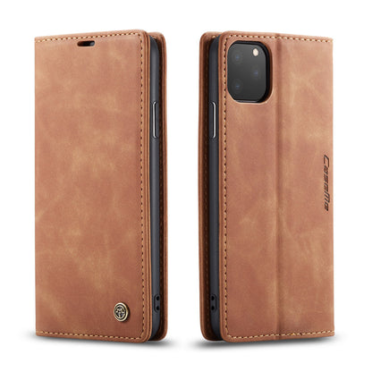 CASEME 013 Series Auto-absorbed Flip Leather Wallet Case for iPhone 11 Pro Max 6.5 inch (2019)