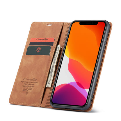 CASEME 013 Series Auto-absorbed Leather Wallet Case for iPhone 11 Pro 5.8-inch (2019)