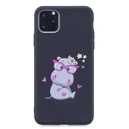 Pattern Printing Soft TPU Back Shell with Handy Strap for iPhone 11 6.1-inch (2019)
