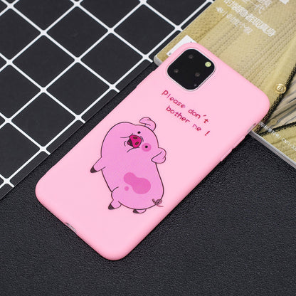 Pattern Printing Soft TPU Back Shell with Handy Strap for iPhone 11 6.1-inch (2019)