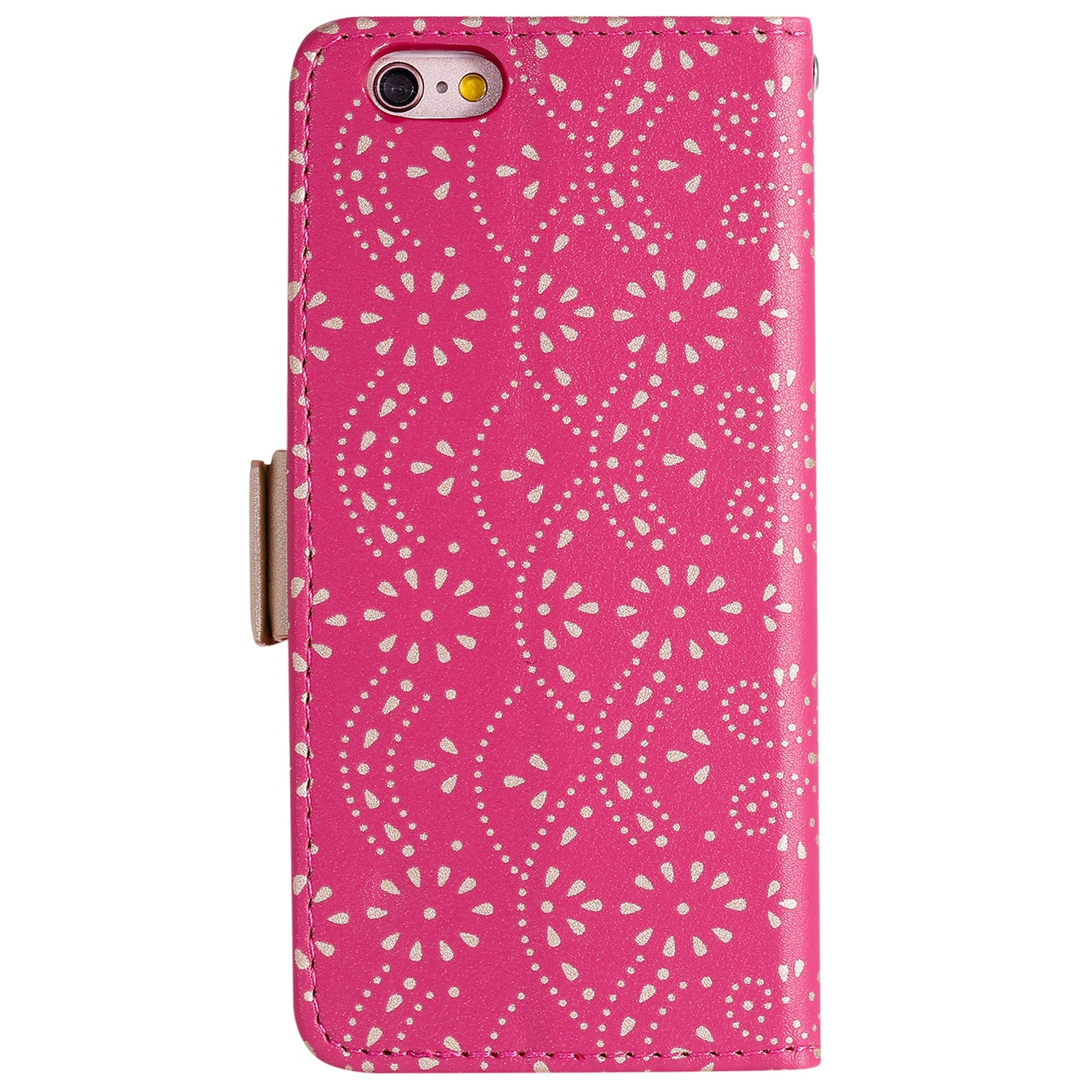 Lace Flower Pattern Zipper Leather Wallet Case for iPhone 6/6s