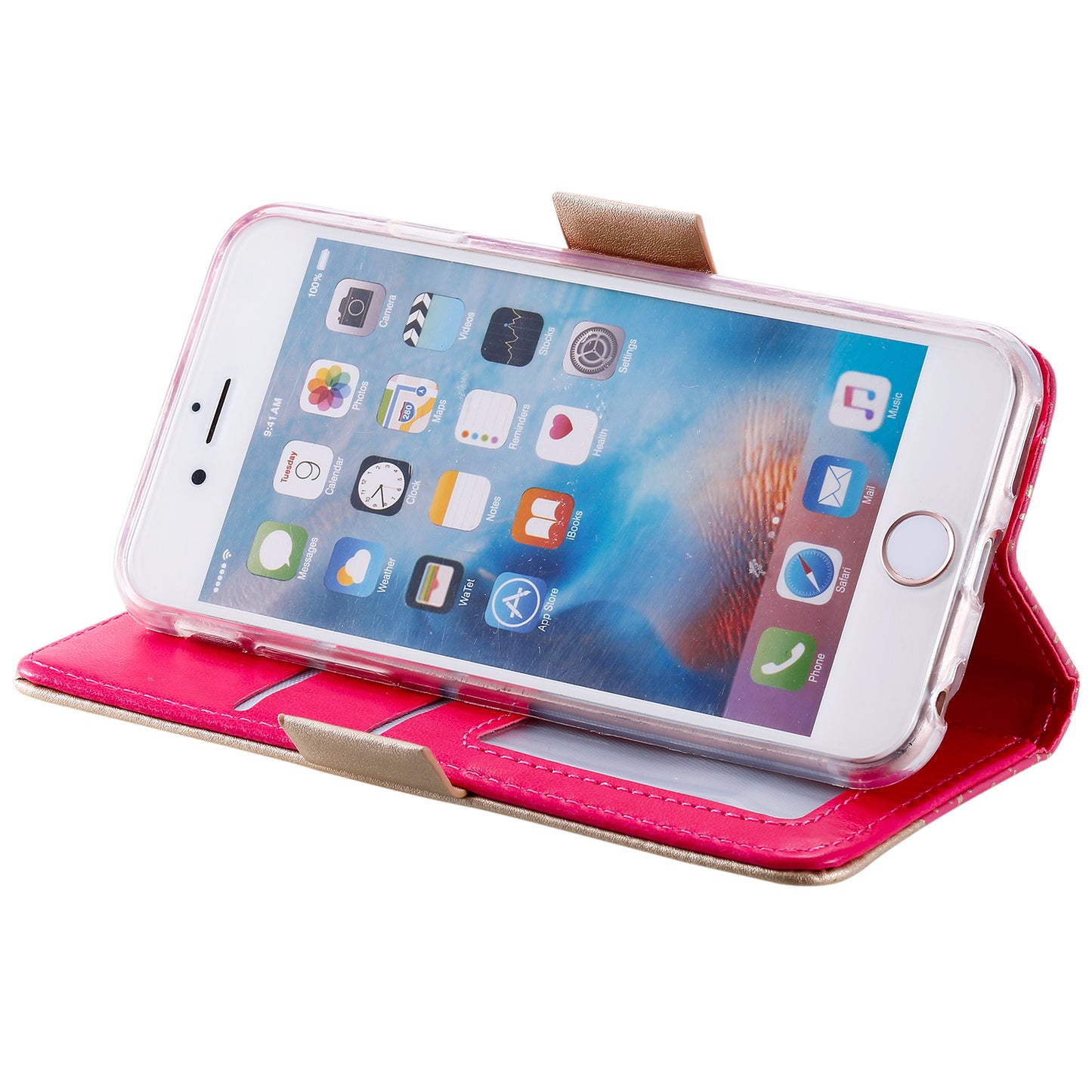 Lace Flower Pattern Zipper Leather Wallet Case for iPhone 6/6s