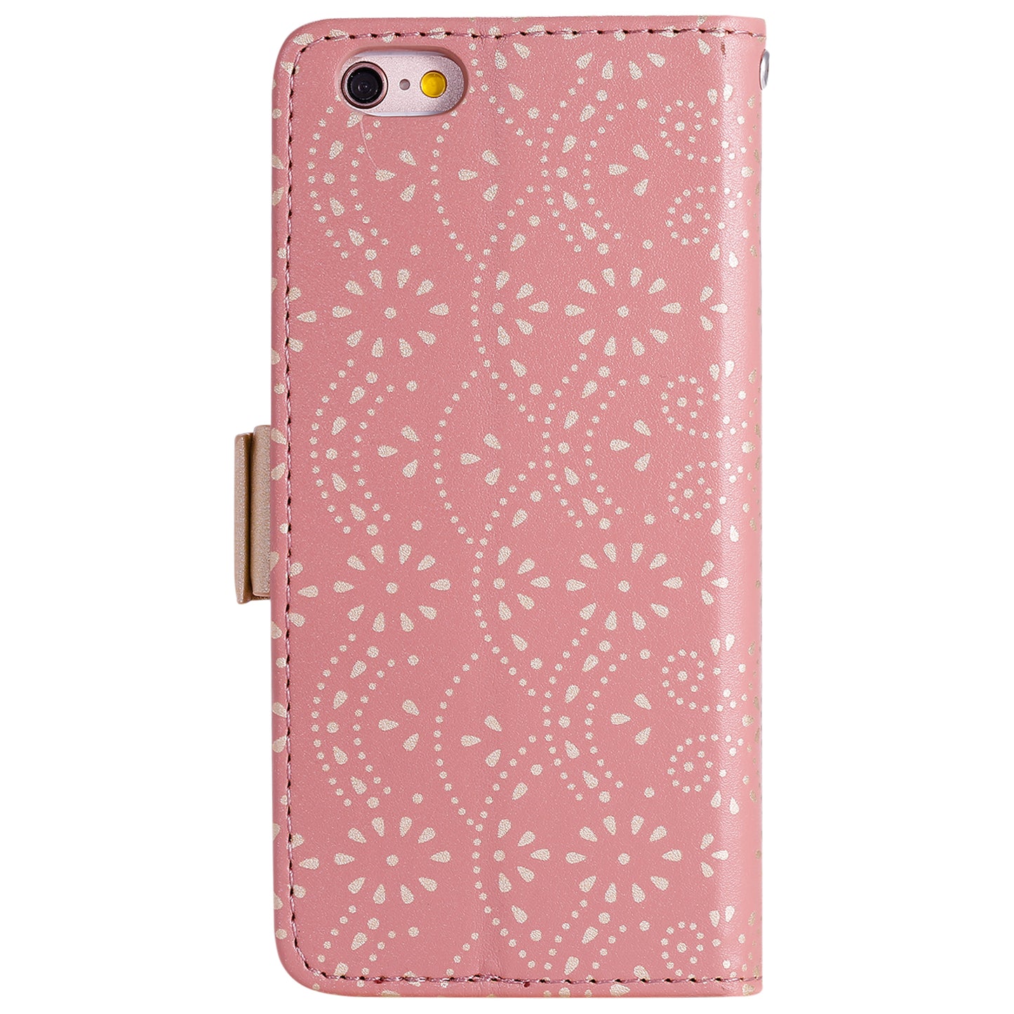 Lace Flower Pattern Zipper Leather Wallet Case for iPhone 6/6s