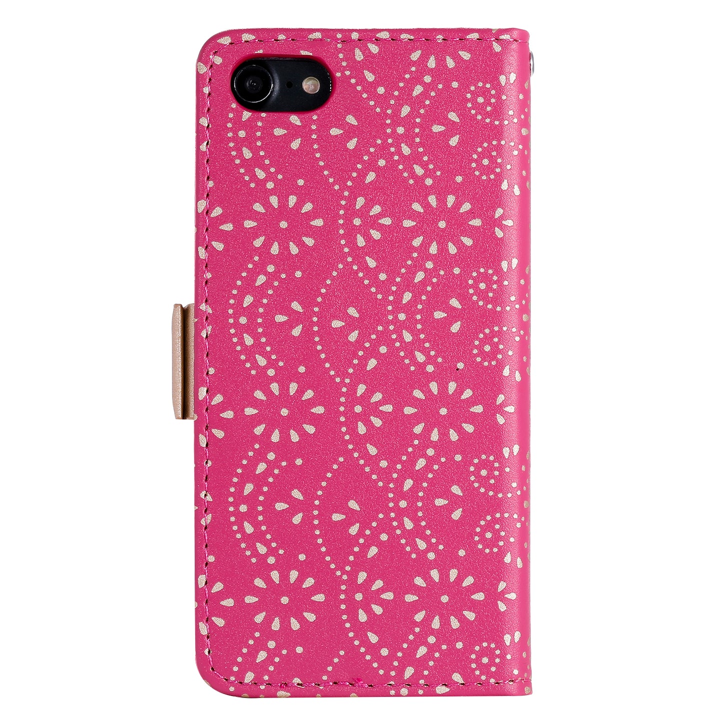 Lace Flower Zipper Pocket Leather Wallet Phone Case for iPhone SE (2020)/SE (2022)/7/8