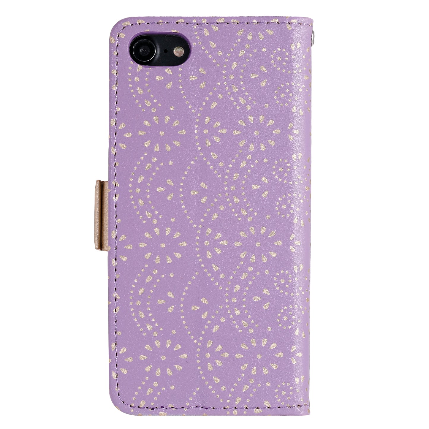 Lace Flower Zipper Pocket Leather Wallet Phone Case for iPhone SE (2020)/SE (2022)/7/8