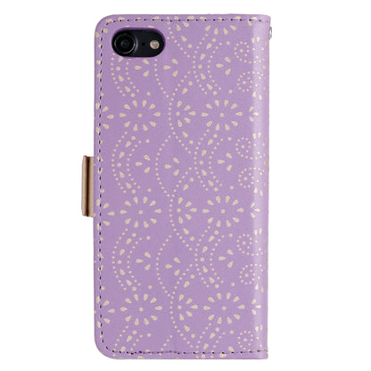Lace Flower Zipper Pocket Leather Wallet Phone Case for iPhone SE (2020)/SE (2022)/7/8