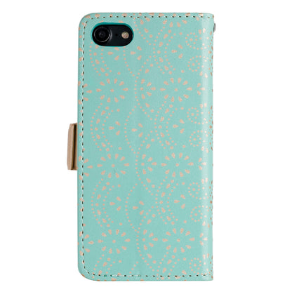 Lace Flower Zipper Pocket Leather Wallet Phone Case for iPhone SE (2020)/SE (2022)/7/8