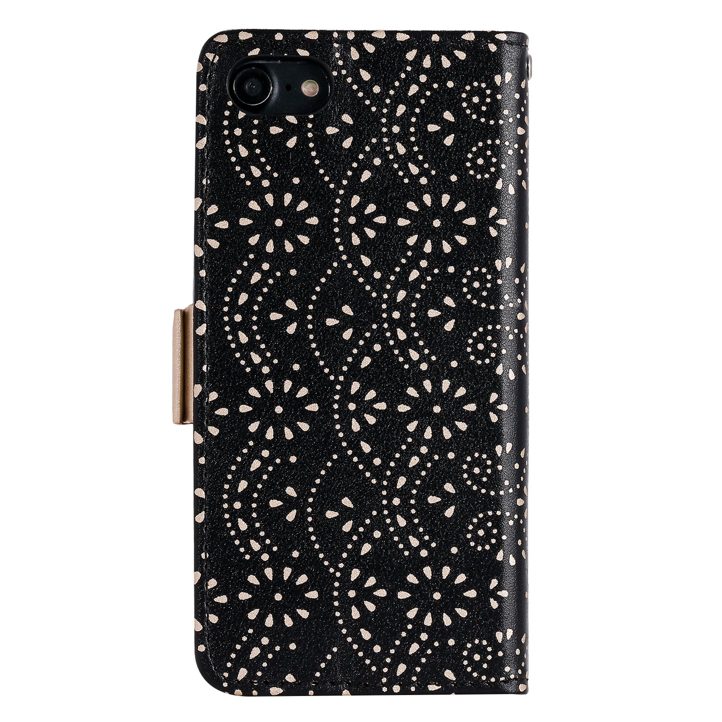 Lace Flower Zipper Pocket Leather Wallet Phone Case for iPhone SE (2020)/SE (2022)/7/8