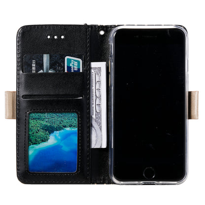 Lace Flower Zipper Pocket Leather Wallet Phone Case for iPhone SE (2020)/SE (2022)/7/8