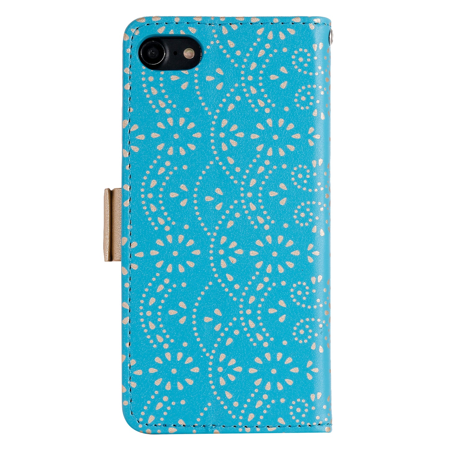 Lace Flower Zipper Pocket Leather Wallet Phone Case for iPhone SE (2020)/SE (2022)/7/8