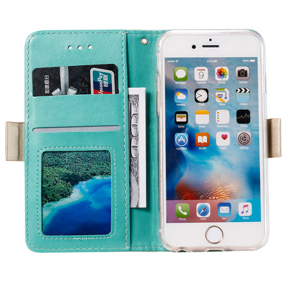 Lace Flower Zipper Pocket Leather Wallet Phone Cover for iPhone 6 Plus/6s Plus
