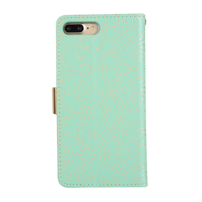 Lace Flower Pattern Zipper Pocket Leather Phone Cover Wallet for iPhone 7 Plus/8 Plus
