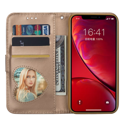 Flash Powder Zippered Stand Leather Wallet Cover with Strap for iPhone 11 6.1-inch (2019)
