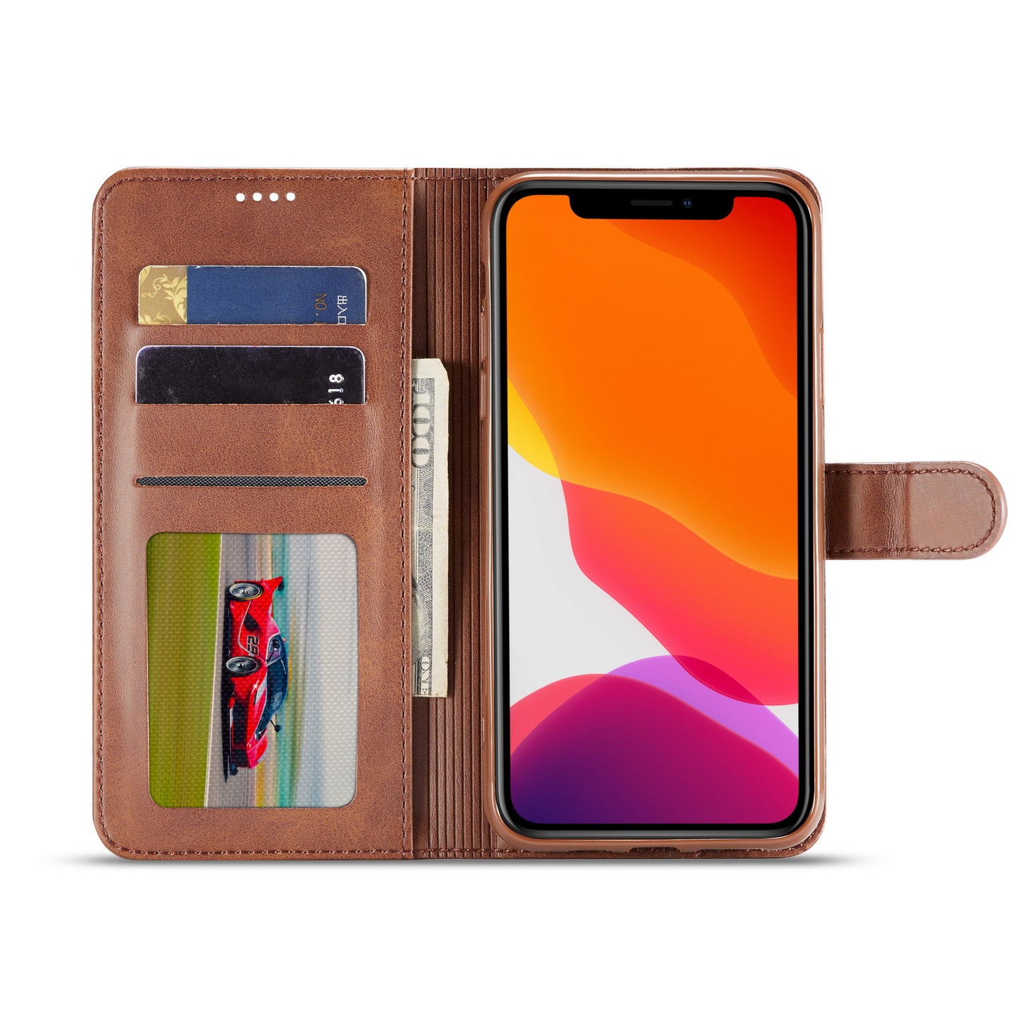 LC.imeeke PU Leather Protective Flip Wallet Case for iPhone 11 Pro 5.8-inch (2019)