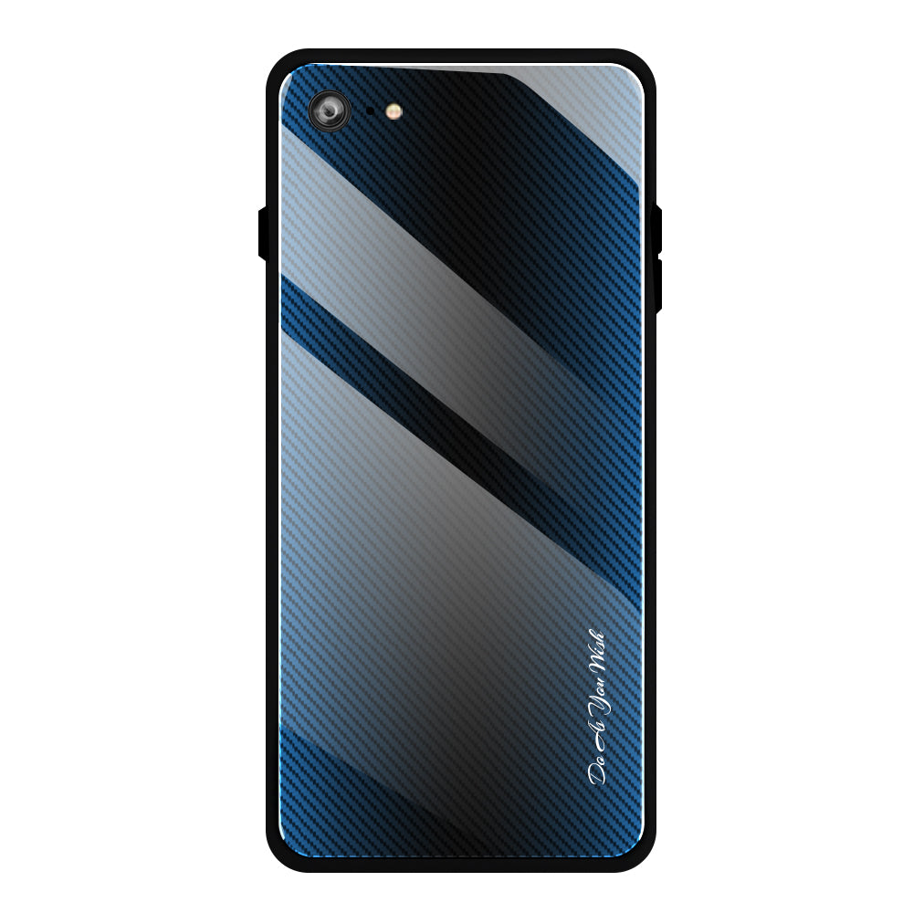 Texture Gradient Tempered Glass Phone Cover for iPhone 8/7/SE (2020)/SE (2022) 4.7 inch