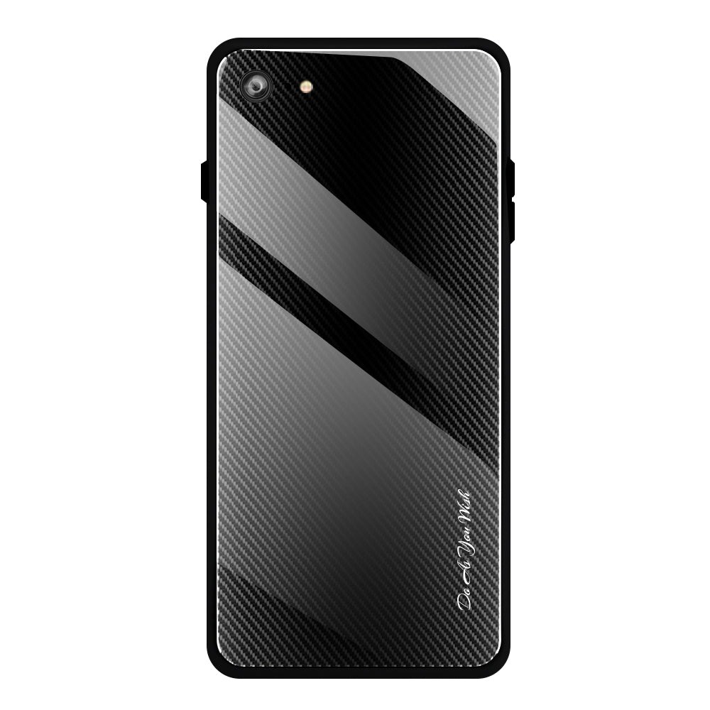 Texture Gradient Tempered Glass Phone Cover for iPhone 8/7/SE (2020)/SE (2022) 4.7 inch