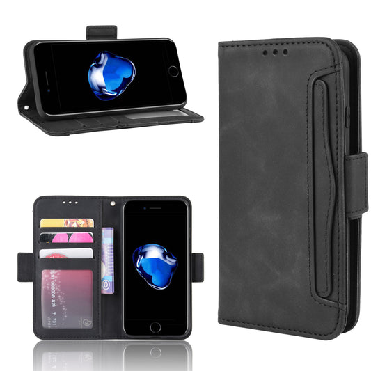 Leather Phone Cover Casing with Card Slots Protective Case for iPhone SE (2020)/SE (2022)8/7 4.7 inch