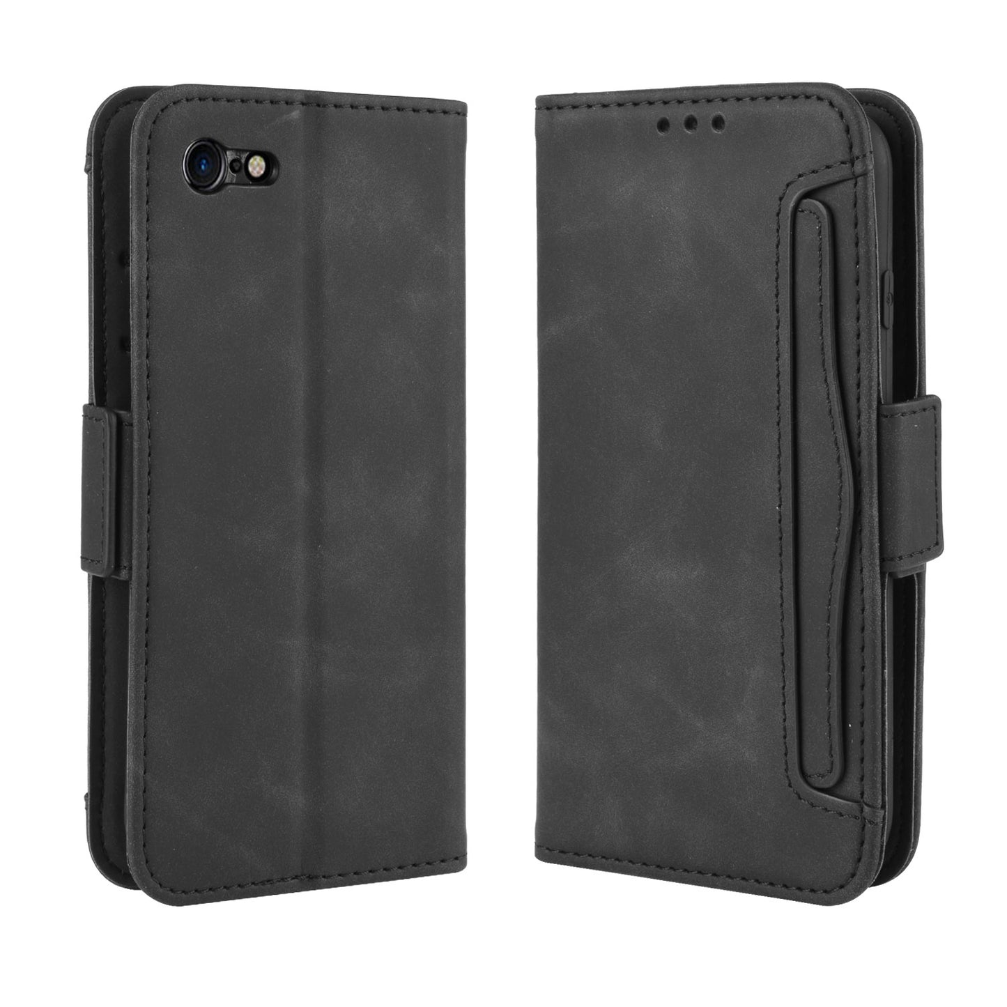 Leather Phone Cover Casing with Card Slots Protective Case for iPhone SE (2020)/SE (2022)8/7 4.7 inch