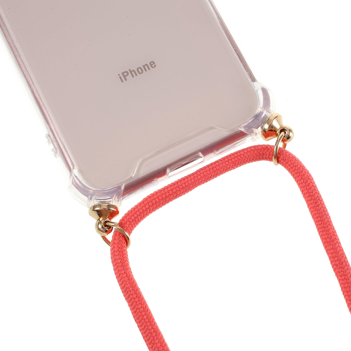 For iPhone 8/7/SE (2020)/SE (2022) TPU+Acrylic+Textile Strap Anti-fall Shell