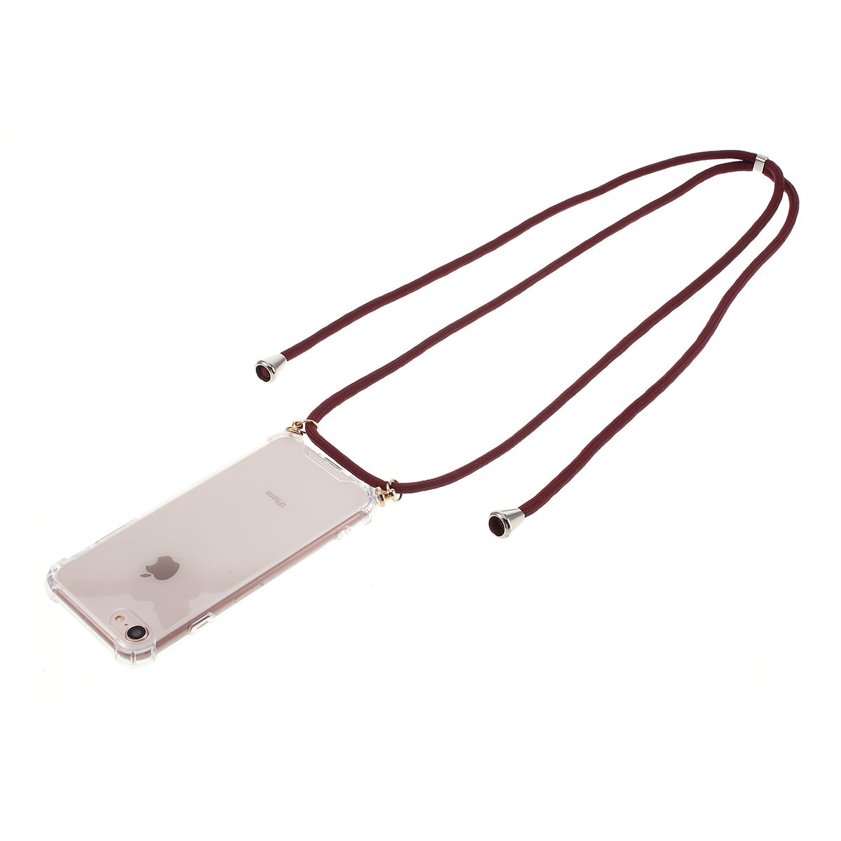 For iPhone 8/7/SE (2020)/SE (2022) TPU+Acrylic+Textile Strap Anti-fall Shell