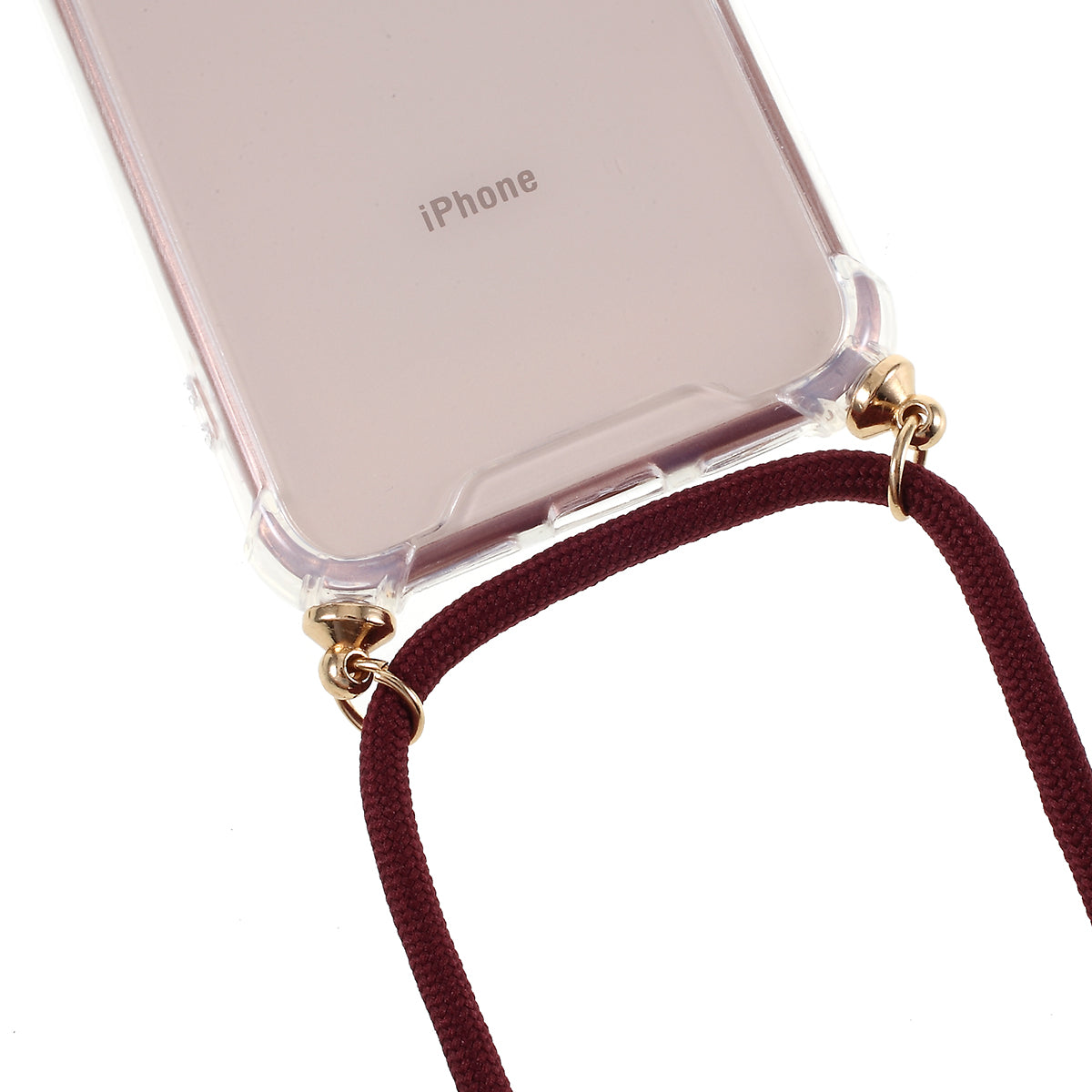 For iPhone 8/7/SE (2020)/SE (2022) TPU+Acrylic+Textile Strap Anti-fall Shell
