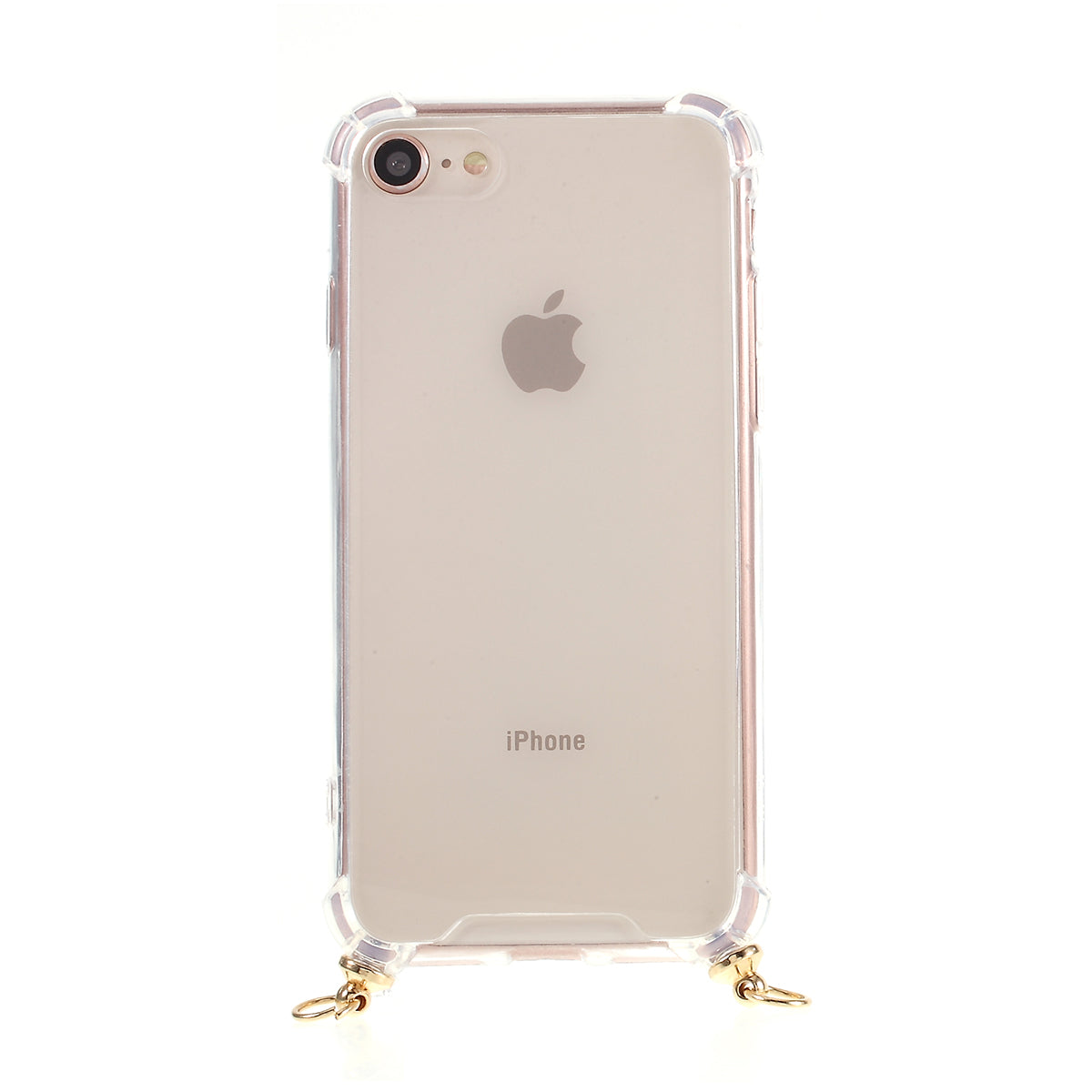 For iPhone 8/7/SE (2020)/SE (2022) TPU+Acrylic+Textile Strap Anti-fall Shell