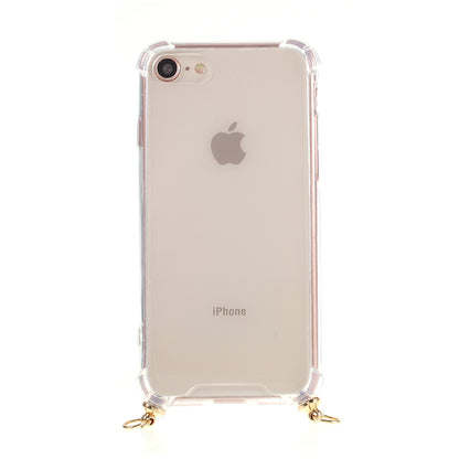 For iPhone 8/7/SE (2020)/SE (2022) TPU+Acrylic+Textile Strap Anti-fall Shell