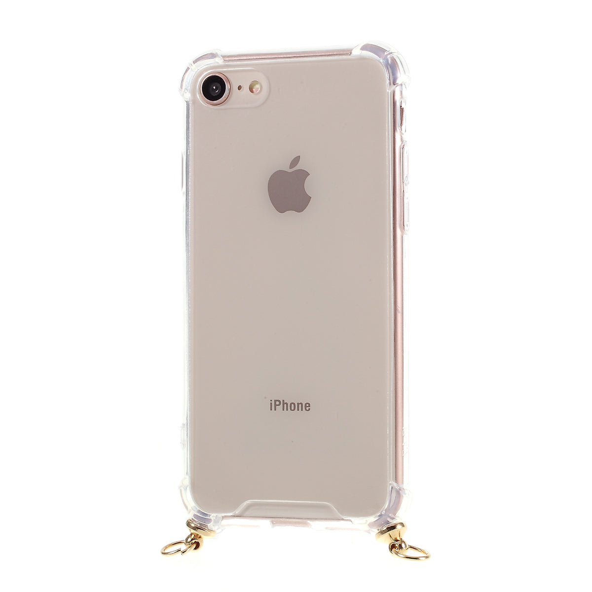 For iPhone 8/7/SE (2020)/SE (2022) TPU+Acrylic+Textile Strap Anti-fall Shell