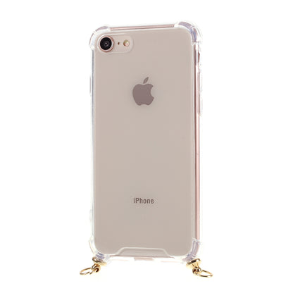 For iPhone 8/7/SE (2020)/SE (2022) TPU+Acrylic+Textile Strap Anti-fall Shell
